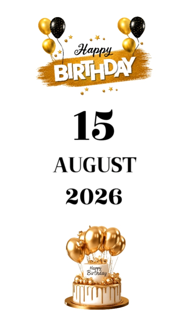 BDAY SON 15 AUGUST