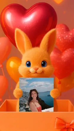 cute bunny kiss