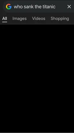 Who sank the titanic