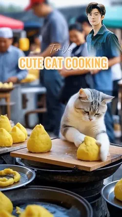 CUTE CAT COOKING