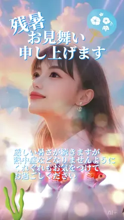 残暑お見舞い申し上げます/素材2