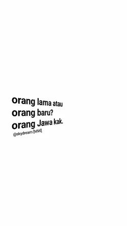orang Jawa kak