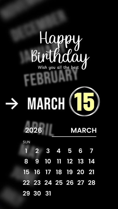 HBD 15 MARS 2026