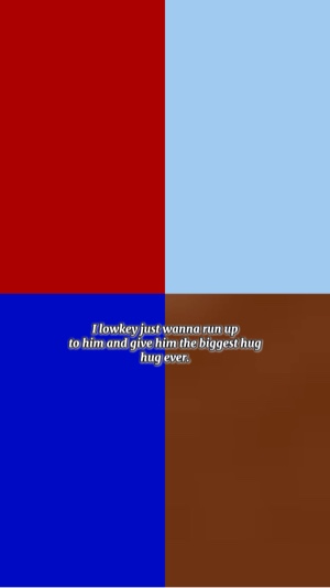 möchte ihn / sie umarmen