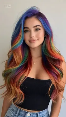 rainbow haircolor