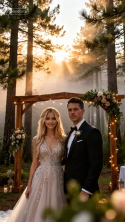 Wedding pine forest