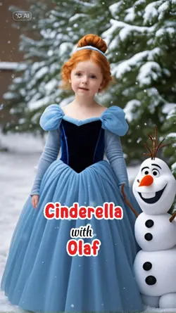 Cinderella with Olaf
