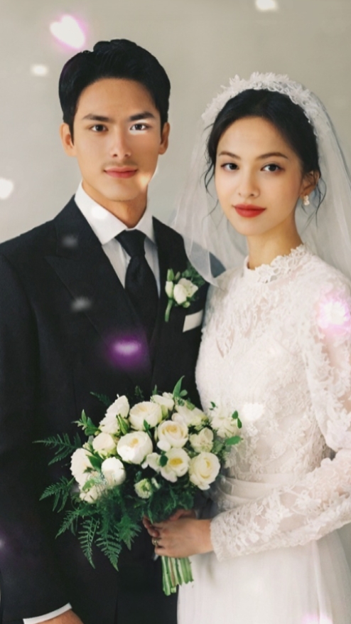 CASAL VESTIDO DE CASAMENTO