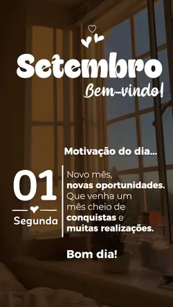 Bem-vindo setembro