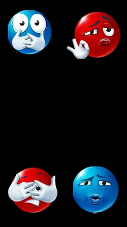 red blue emoji tren