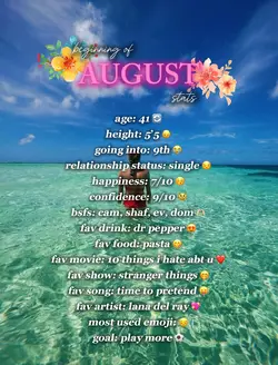 august stats