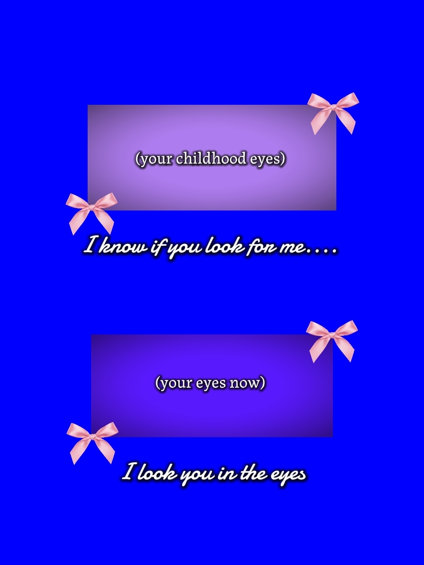 look in eyes