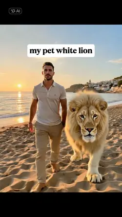 my pet white lion