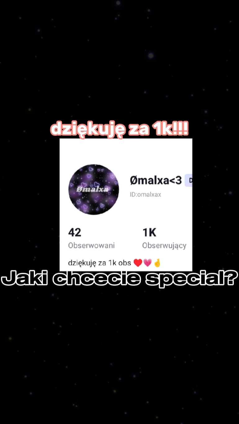 DZIĘKUJĘ ZA 1K 