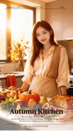 1photo📷AI🍎秋のキッチン