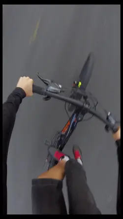 Biking in sunset