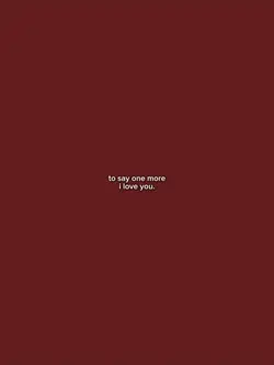 to say one more