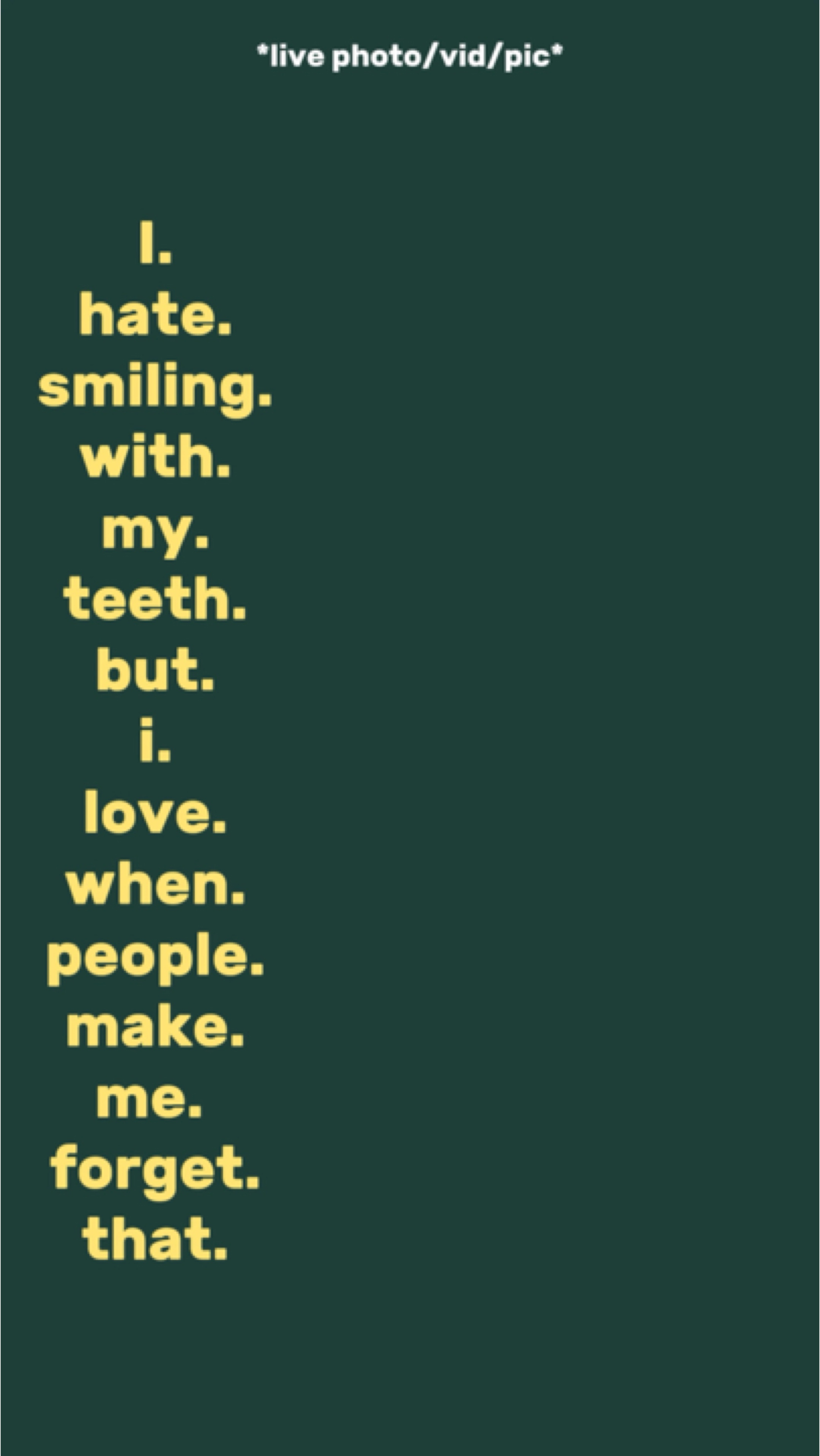 Sourire avec / mes dents 
