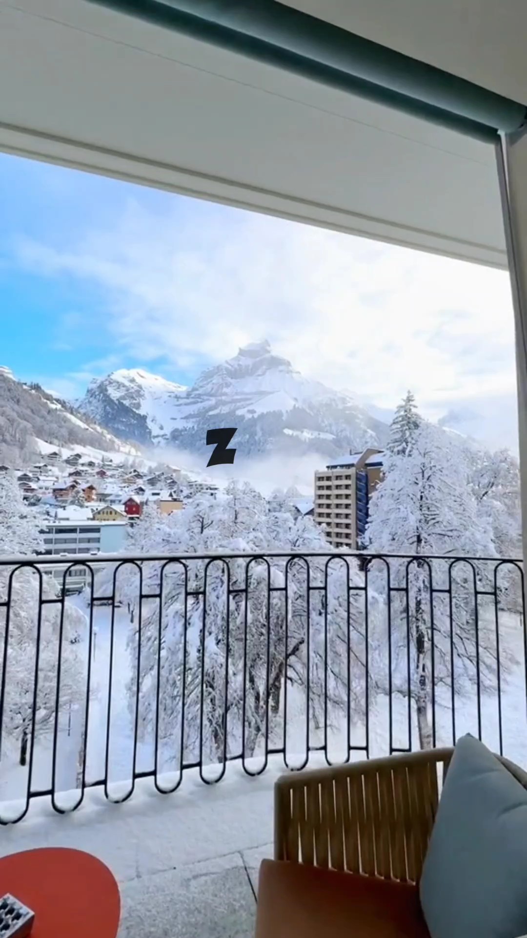 Escena de nieve en el vlog