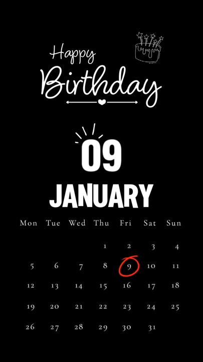 HBD 09 DE JANEIRO 