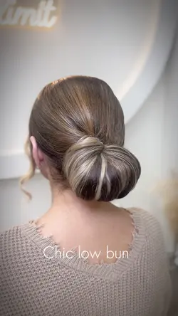 Chic low bun
