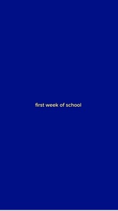 1st week of school 