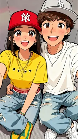Cute Couple Cartoon