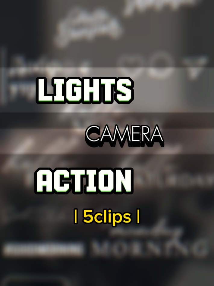 LiGHTS CAMERA ACTION