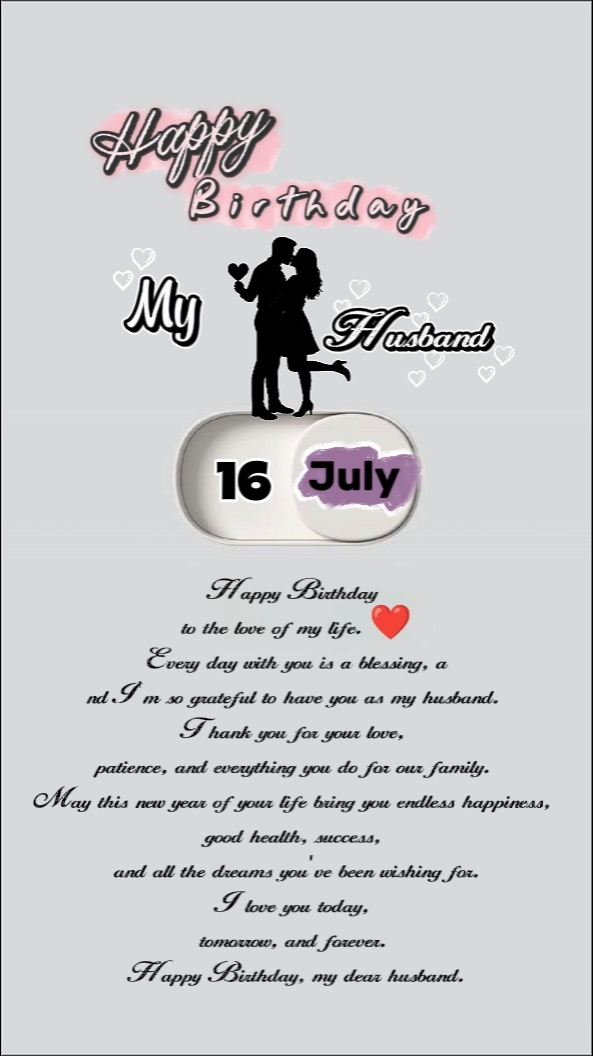 Birthday my husband 