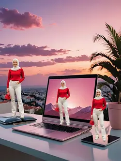 3 poto miniatur tren