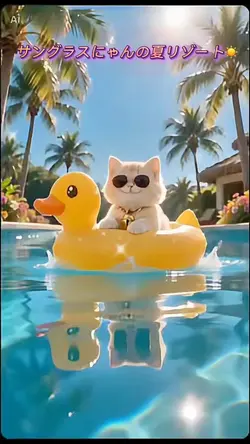 サングラスにゃんの夏リゾート☀️