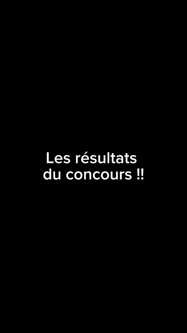 RÉSULTAT CONCOURS !