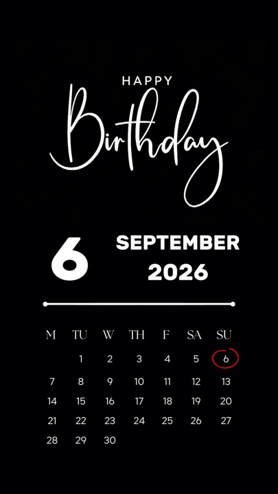 Birthday 6 September