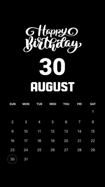 ANNIVERSAIRE 30 AOÛT