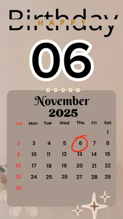 HBD 06 NOVEMBER 