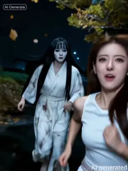 女幽霊の貞子に追いかけられる 👻