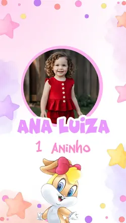Convite Baby Looney