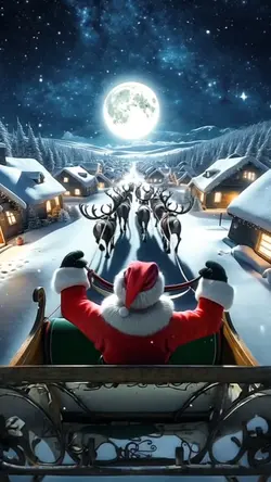 Santa Xmas vehicle