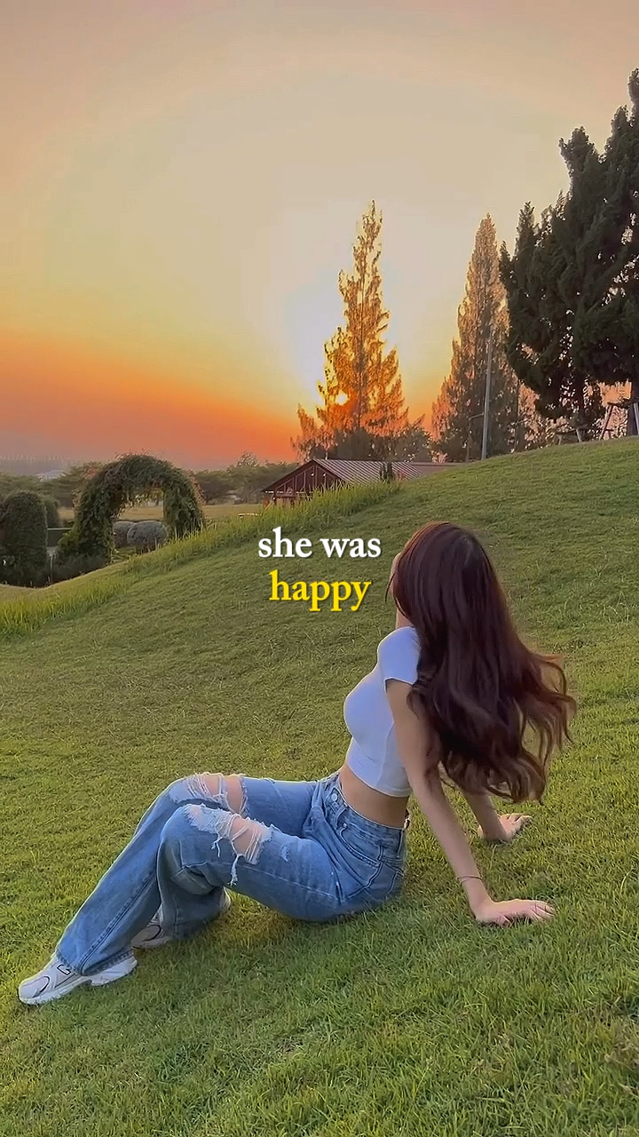 Ela estava feliz