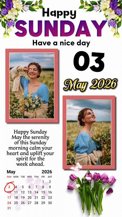 Sunday 3 May 2026