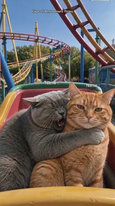 Chat mignon effrayé 