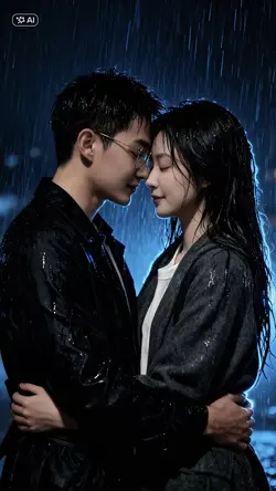 Cặp đôi dưới mưa AI
