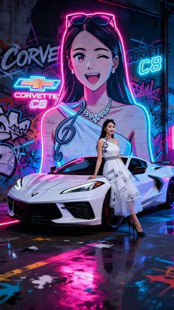 Glow Mural Corvette