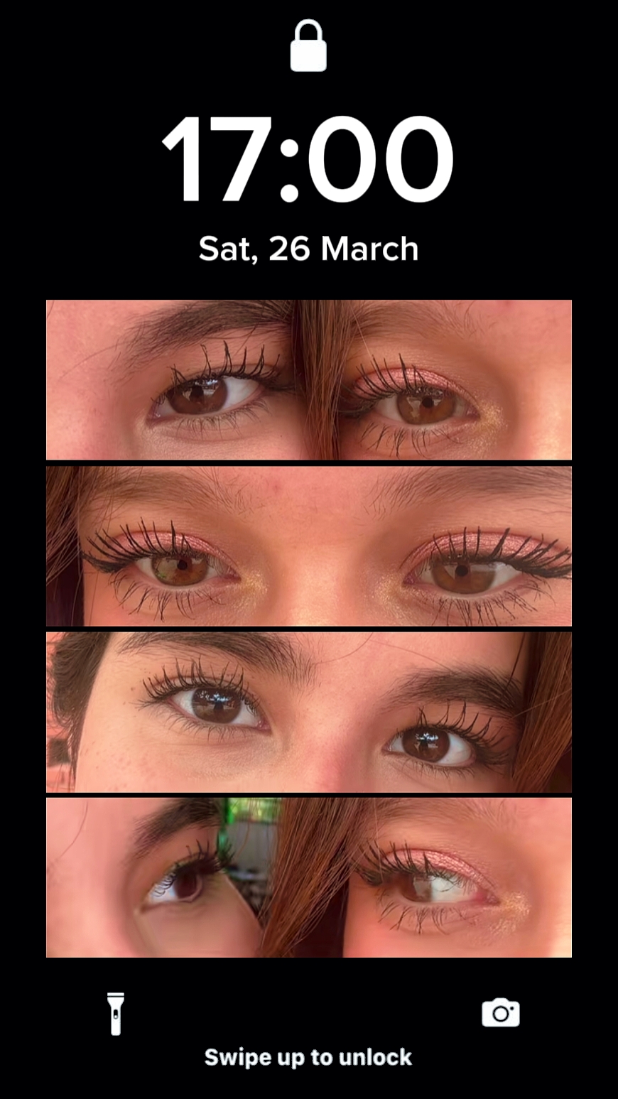 écran de verrouillage tendance des yeux