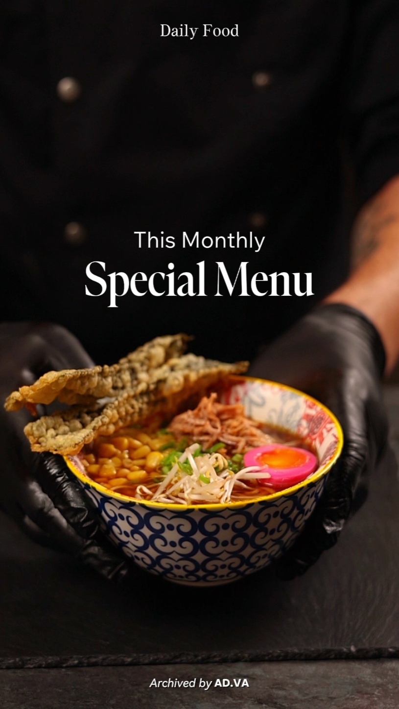 Menu especial mensal