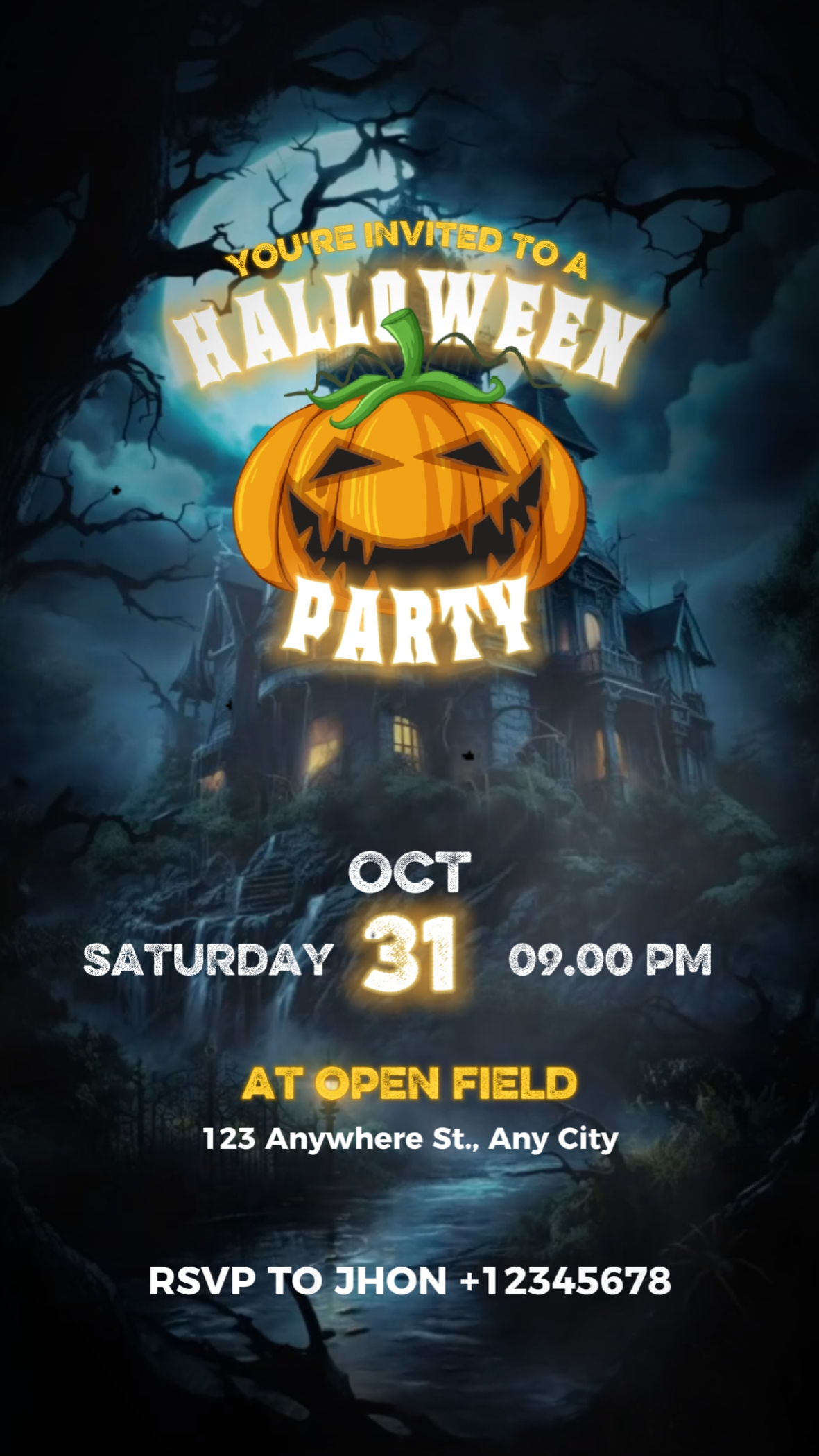 Invitación de Halloween