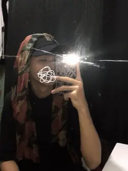 sticker on face