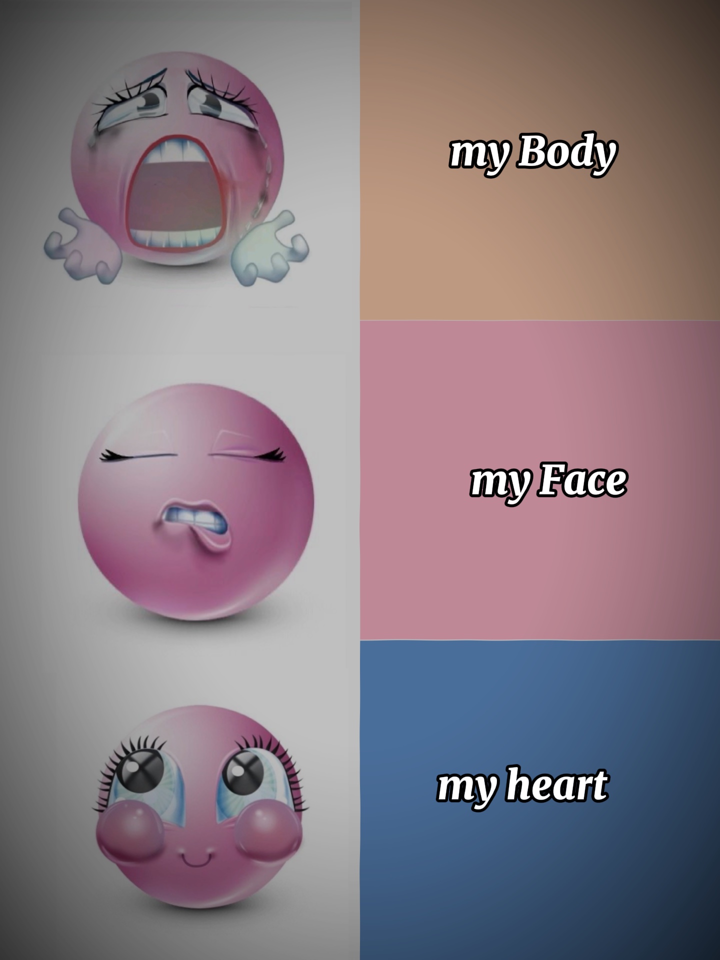 Body face heart