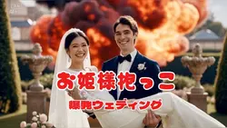 お姫様抱っこ、爆発ウェディング