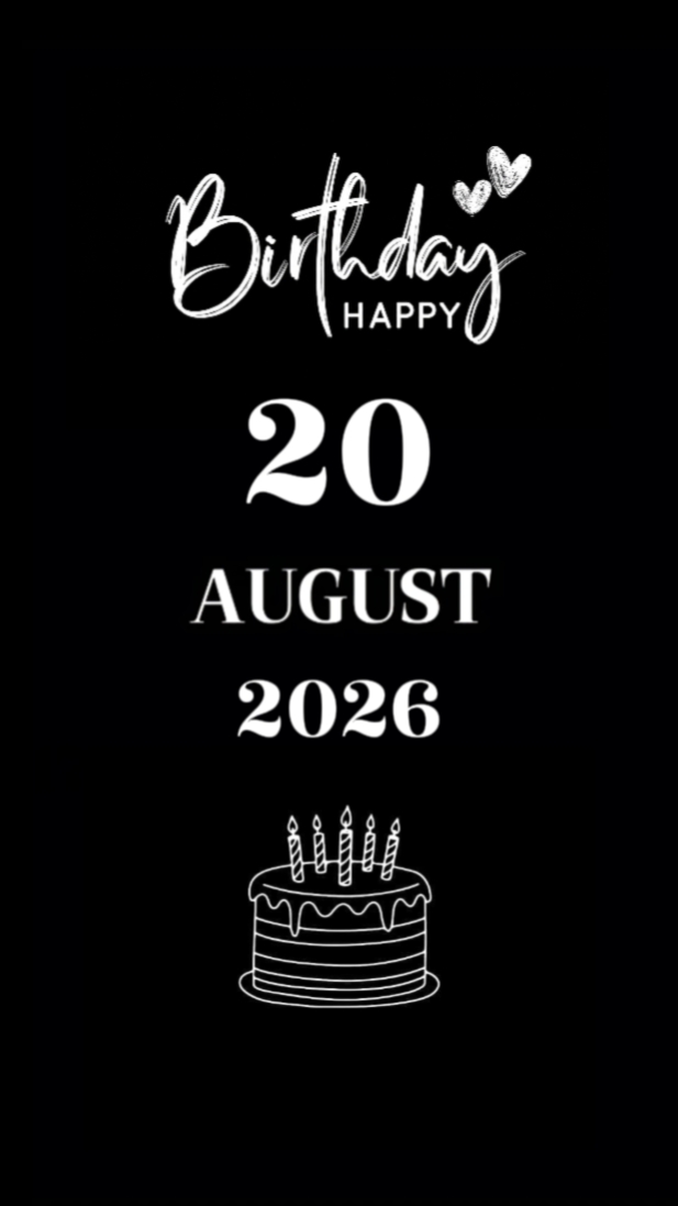 BDAY SON 20 AUGUST